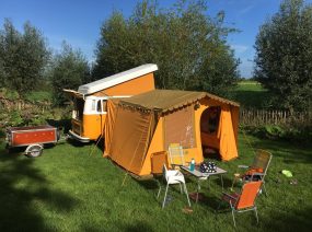 camp near the playground family camping Friesland Netherlands